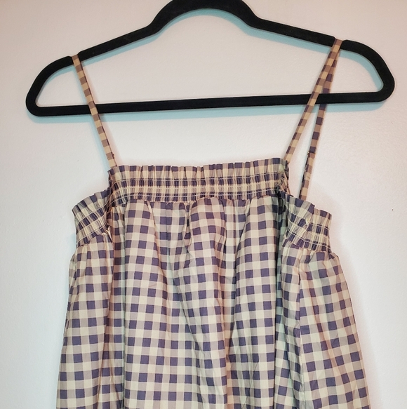 WeWoreWhat Beige and Black Gingham Midi Dress - Picture 3 of 5